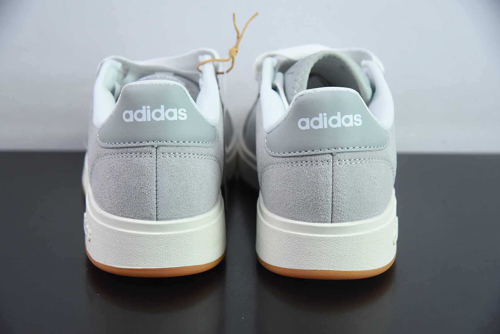 阿迪达斯Adidas GRAND COURTBEAT Base 00S 灰白休闲耐磨低帮板鞋纯原版本 货号：IH6188