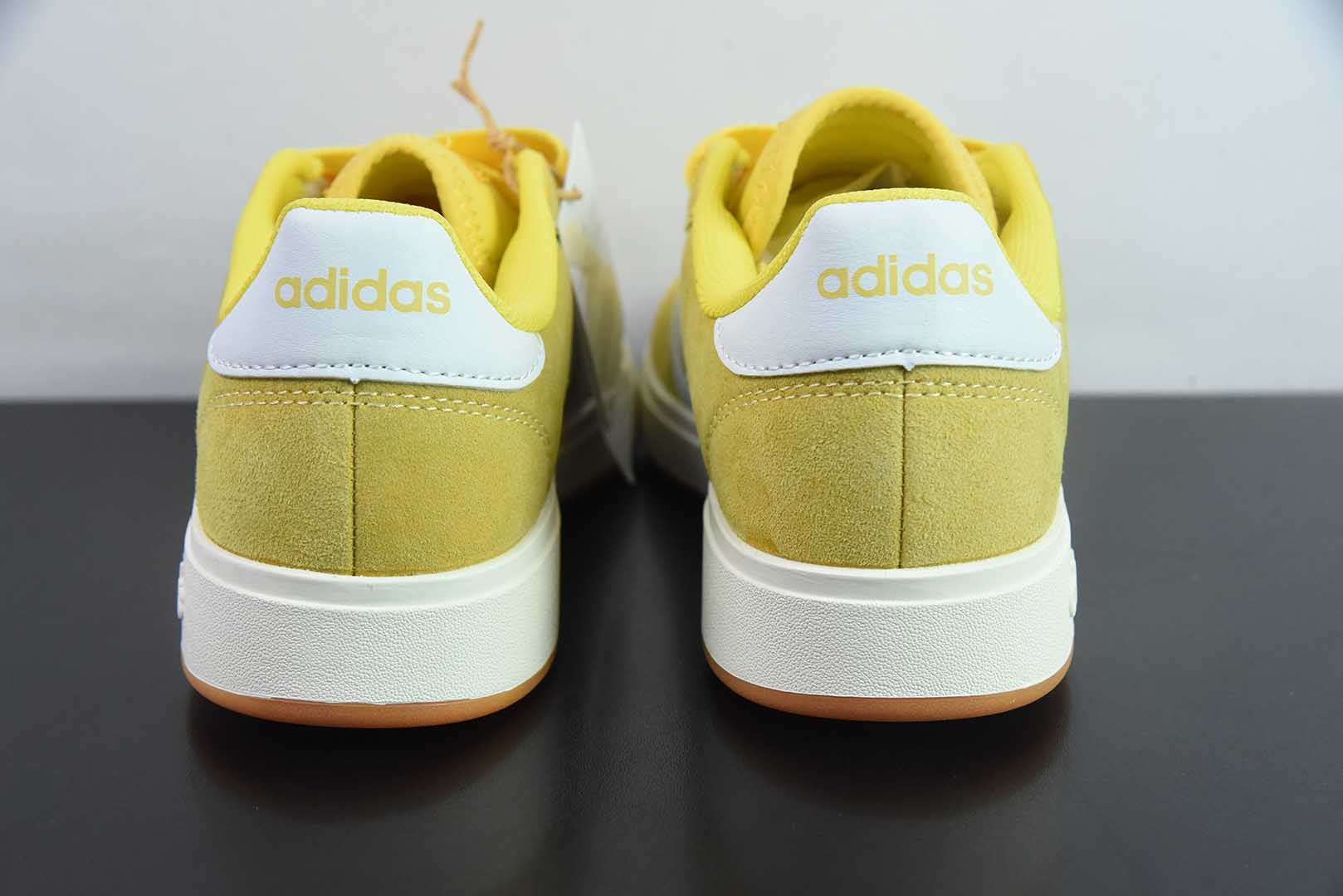 阿迪达斯Adidas GRAND COURTBEAT Base 00S 黄白色休闲耐磨低帮板鞋纯原版本 货号：IH6185