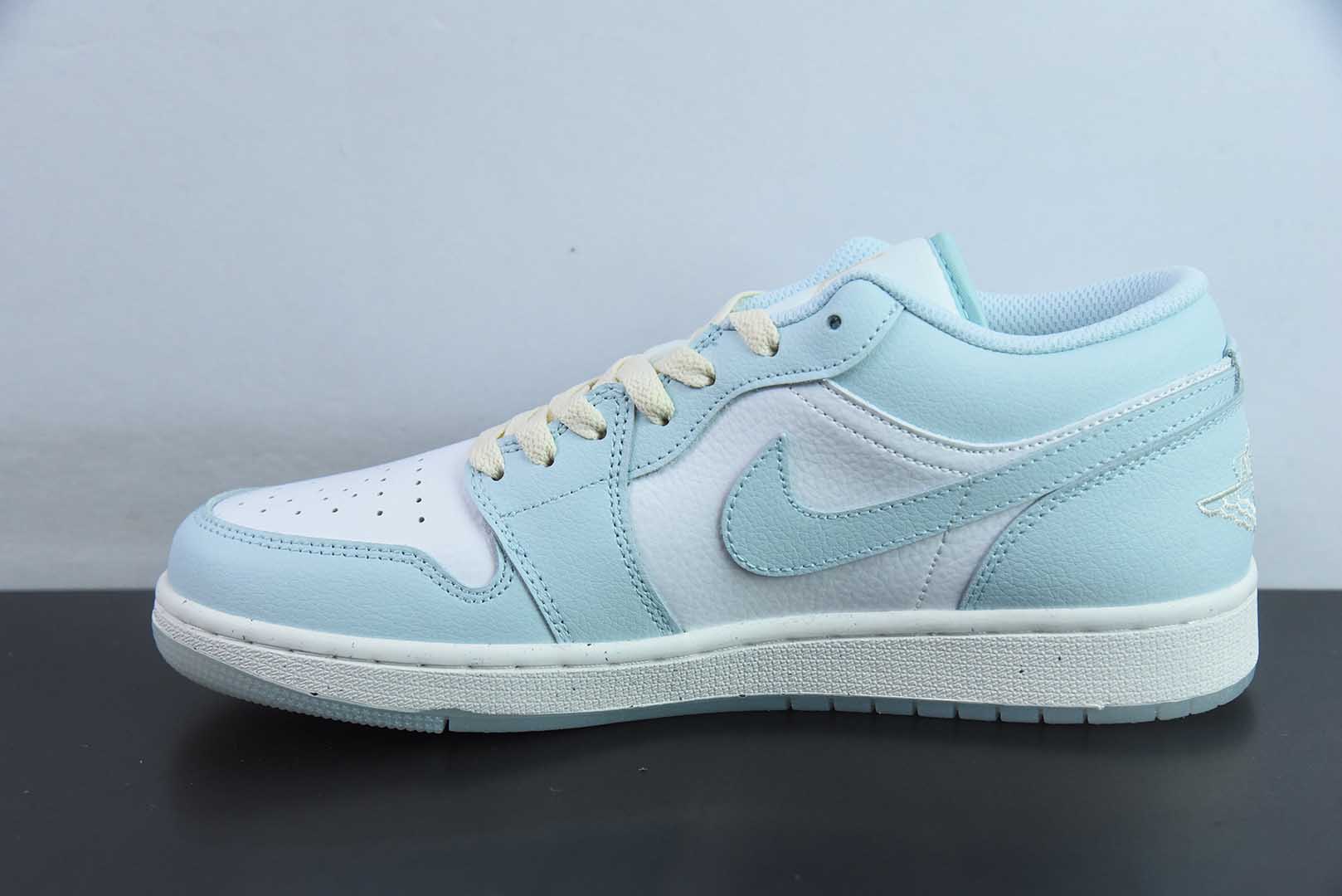 乔丹Air Jordan 1 Low AJ1乔1薄荷蓝低帮文化休闲运动板鞋纯原版本 货号：HJ5999 - 400