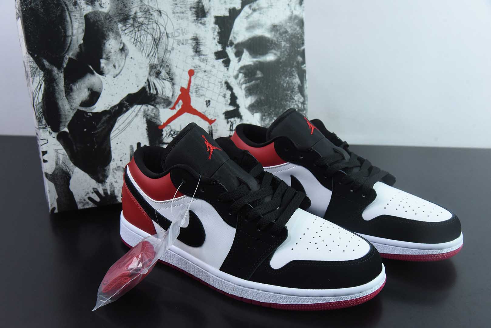 乔丹Air Jordan AJ1 Low黑红黑脚趾低帮复古文化篮球鞋纯原版本 货号：IB8971 - 106