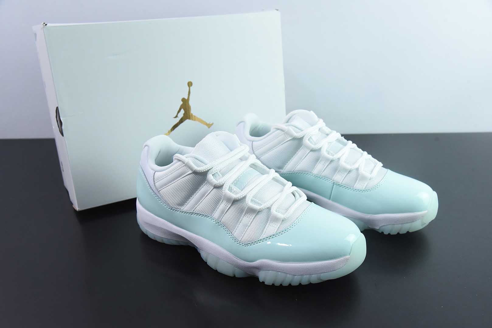 乔丹Air Jordan 11 Low AJ11乔11薄荷绿低帮男子文化篮球鞋纯原版本 货号：AH7860-103