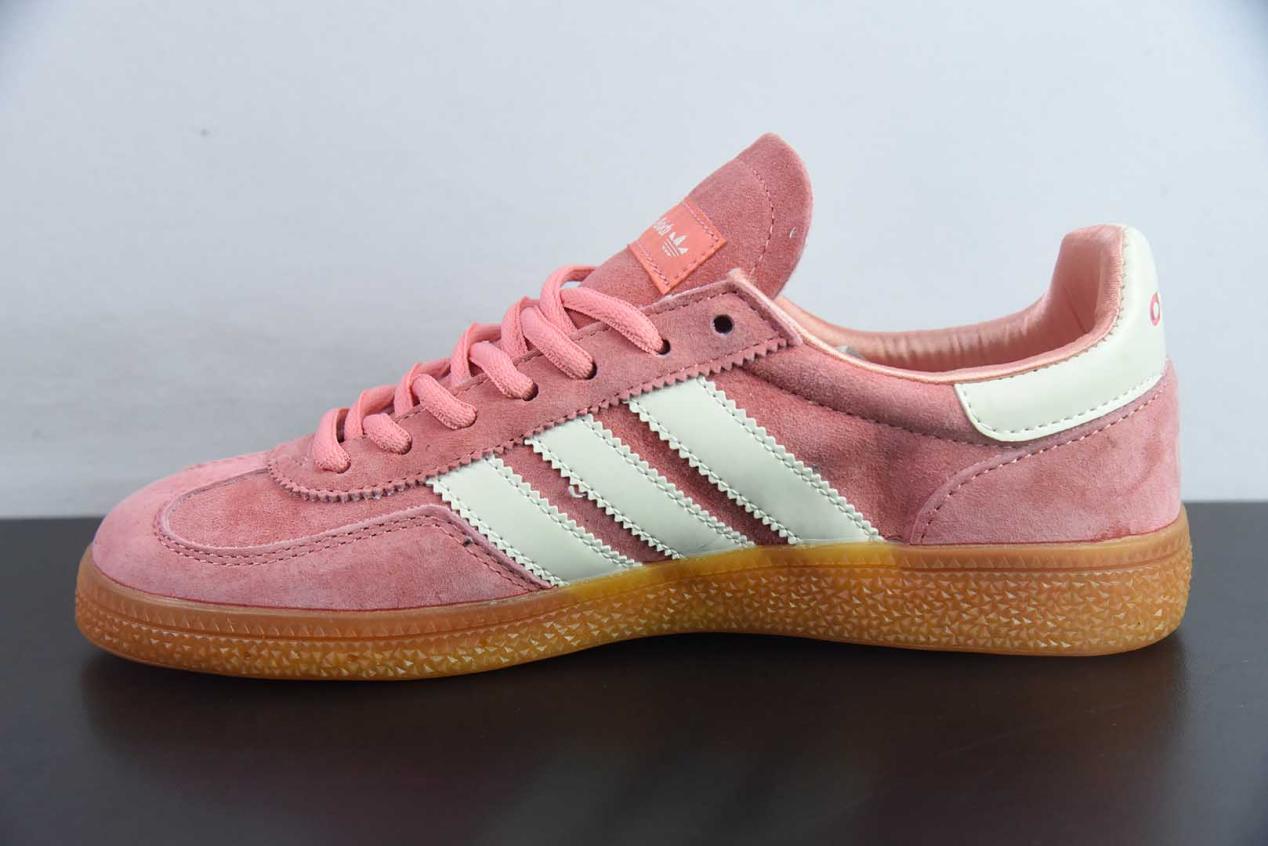 阿迪达斯 Adidas Handball Spezial 复古单品粉白德训鞋纯原版本 货号：IH2610