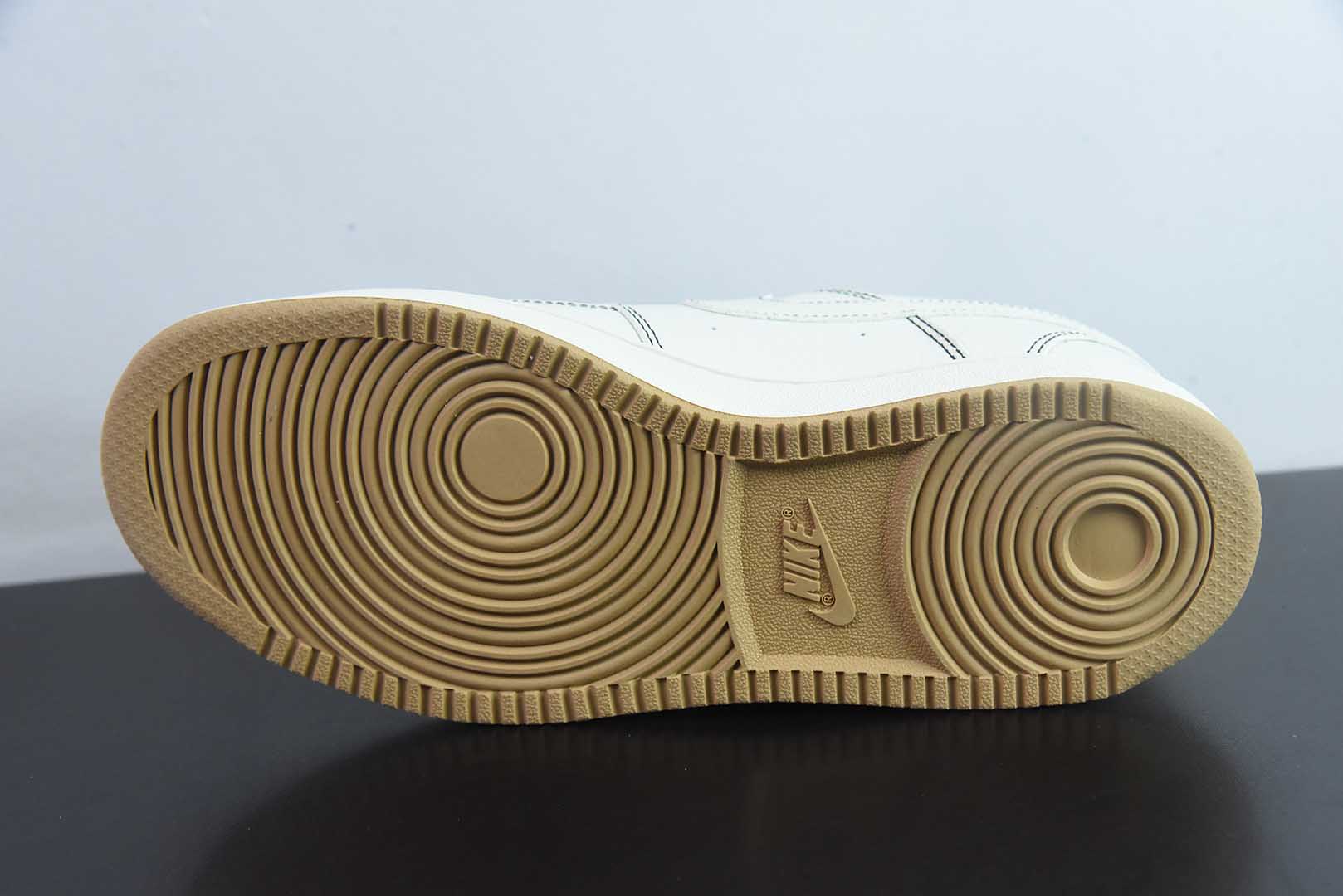 耐克Nike Air Force 1'07 Supreme联名米白印花小空军低帮休闲板鞋纯原版本  货号：CS5288-013
