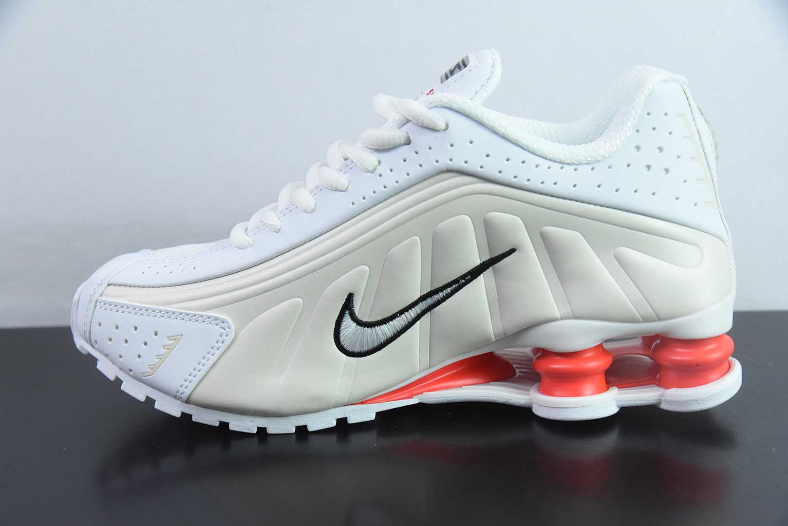 耐克Nike Shox R4 子弹文斯卡特米白红高科技专利气柱弹簧跑步鞋纯原版本 货号：AR3565-103