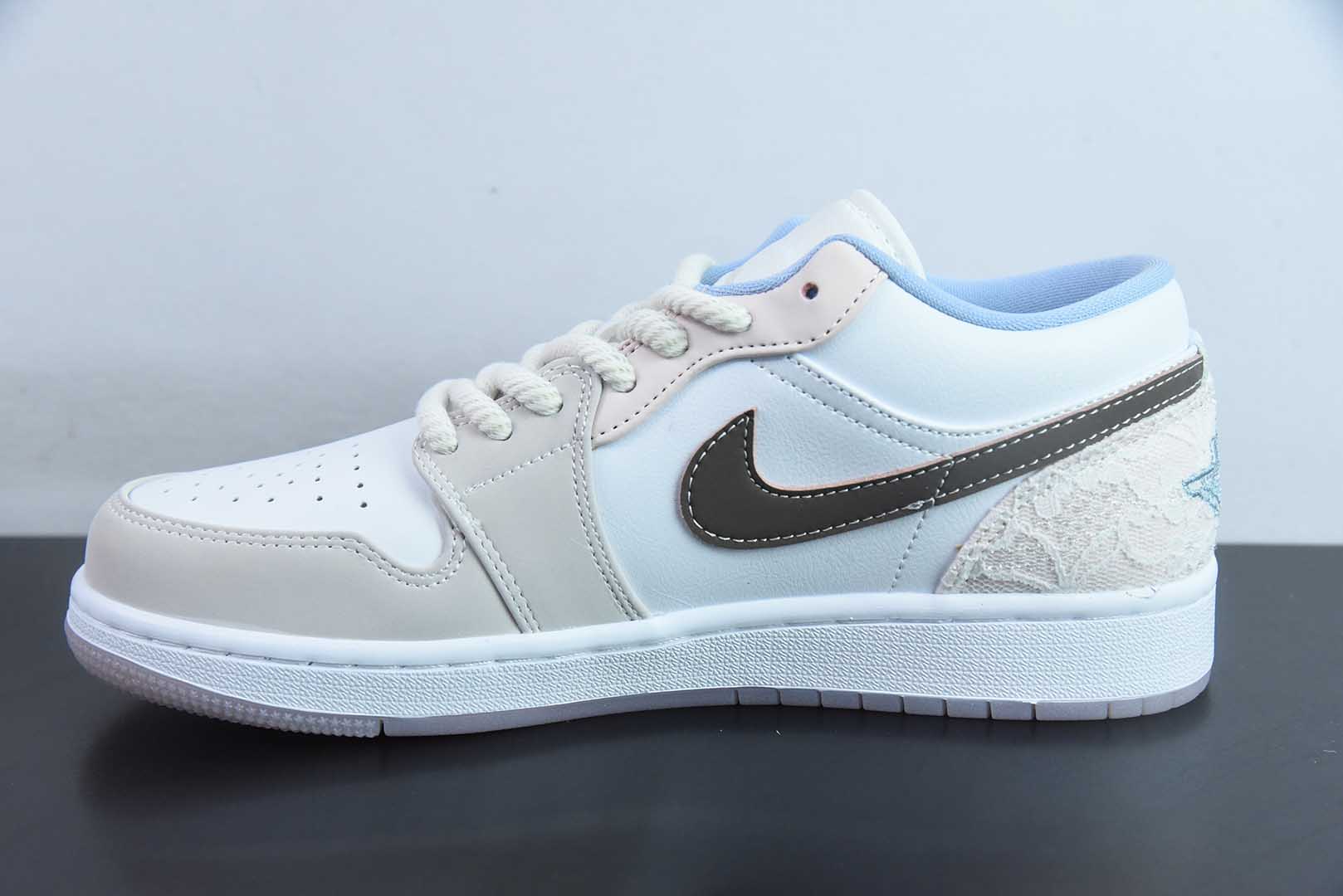 乔丹Air Jordan 1 Low AJ1乔1白粉低帮复古休闲板鞋纯原版本 货号：IB8859-101