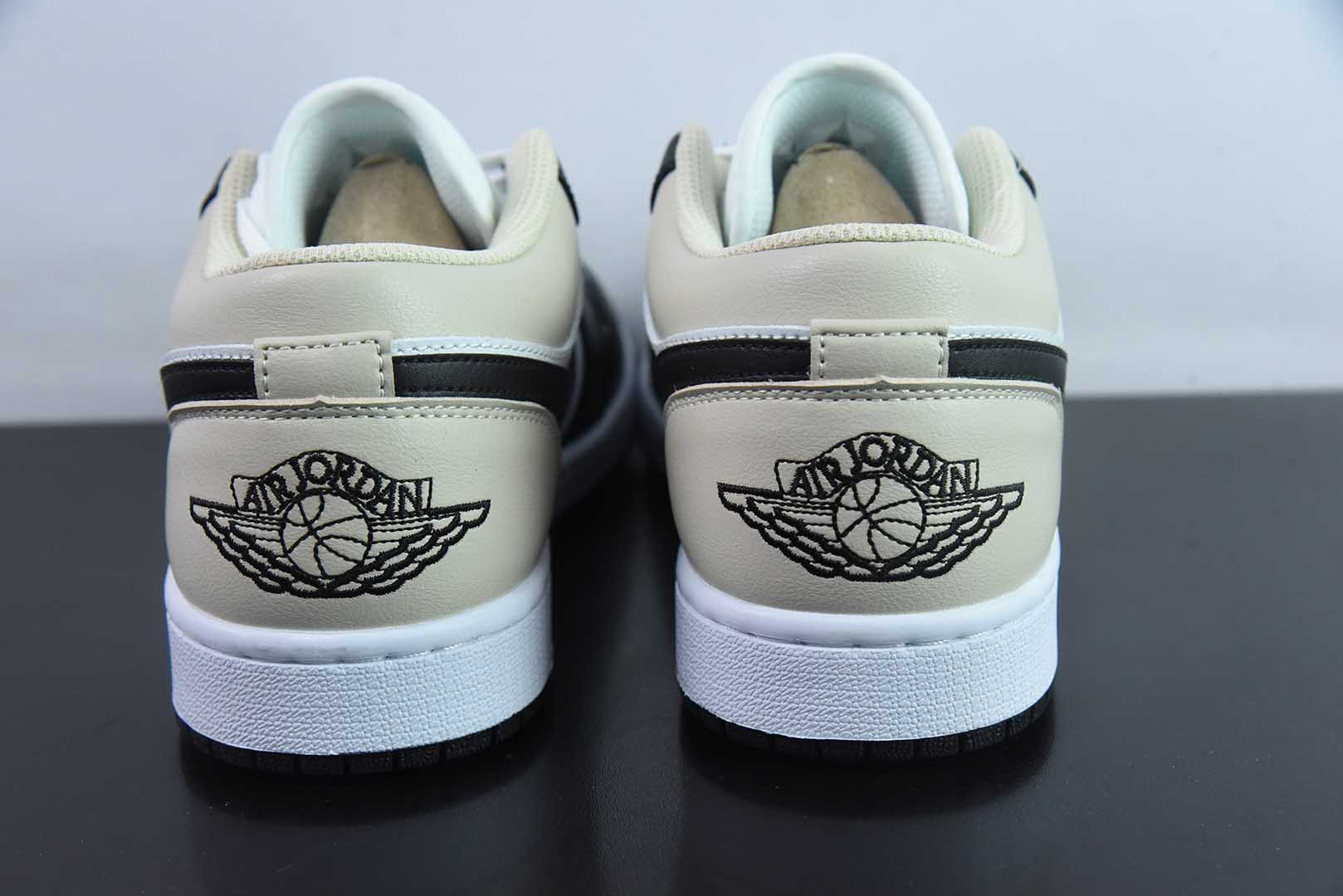 乔丹Air Jordan Low AJ1白黑米黄低帮文化篮球鞋纯原版本 货号：553558-153