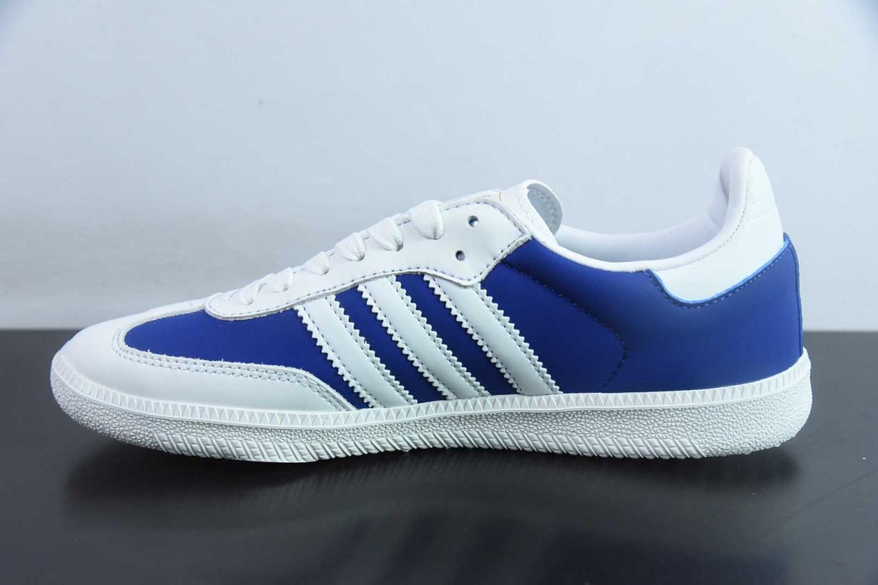 阿迪达斯 Adidas Original Samba OG 阿迪三叶草白蓝复古桑巴鞋纯原版本 货号：JI3203