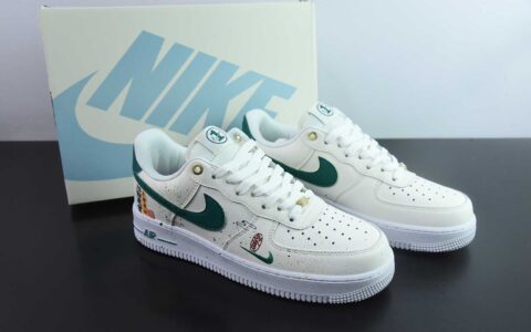 耐克Nike Air Force 1'07 Low 招财进宝定制版空军一号低帮休闲板鞋纯原版本 货号：DQ7582-101
