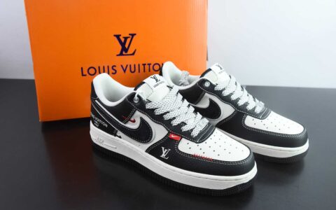 耐克Nike Air Force 1 '07 Low “LV联名荔纹黑”空军一号低帮休闲板鞋纯原版本 货号：YX5066-349