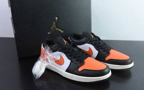 乔丹Air Jordan 1 Low AJ1乔1黑白橘低帮复古文化篮球鞋纯原版本 货号：553558-081