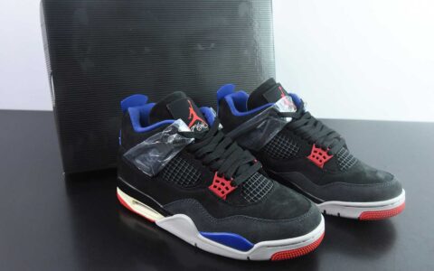 乔丹Air Jordan 4 Retro Lase AJ4乔4黑灰蓝男子复古文化篮球鞋纯原版本 货号：FV5029-003