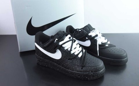 耐克Nike Air Force 1 Low’07 黑色满天星泼墨空军一号低帮休闲板鞋纯原版本 货号：ZH0316-090