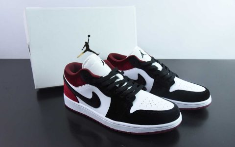 乔丹Air Jordan AJ1 Low AJ1丝绒黑白红低帮复古文化篮球鞋纯原版本 货号：FZ3242-001