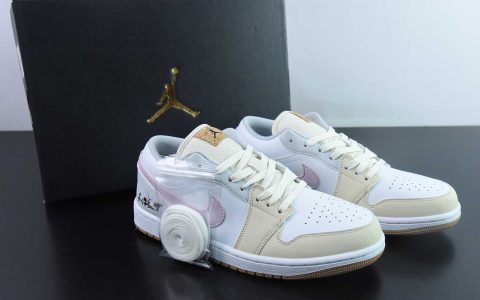 乔丹 Air Jordan 1 Low AJ1乔1植物刺绣低帮文化休闲运动板鞋纯原版本 货号：IB8861-151
