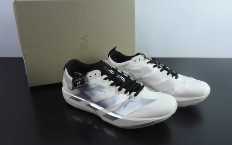 阿迪达斯Adidas Adizero Adios 9 M联名系列白灰银低帮轻便透气竞速休闲运动慢跑鞋纯原版本 货号：JS3152