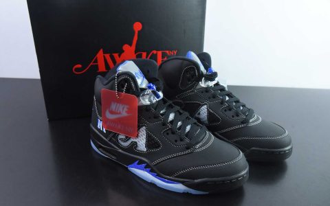 乔丹Awake NY x Air Jordan 5 Retro AJ5乔5联名赛车蓝男子文化篮球鞋纯原版本 货号：DV4982-004