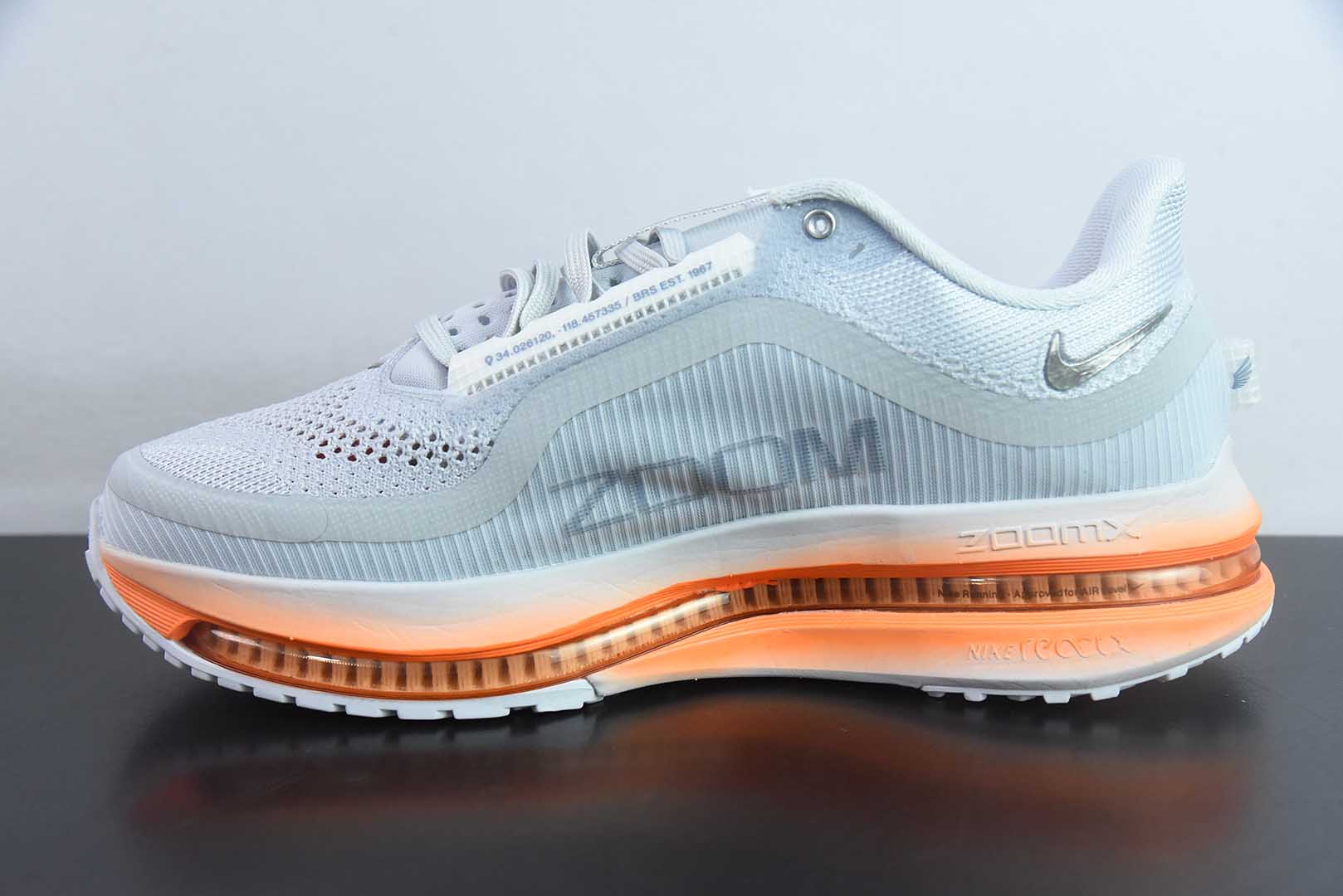 耐克 Nike Air Zoom Pegasus Premium 耐克灰蓝橙网面全掌气垫缓震跑鞋纯原版本 货号：HQ2592-002