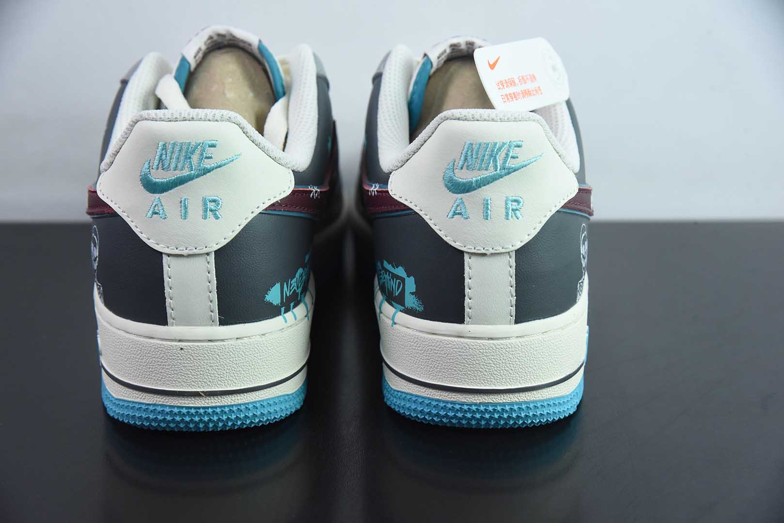 耐克Nike Air Force 1'07 Low Stop Drinking 戒酒骷髅空军一号低帮休闲运动板鞋纯原版本 货号：LJ2288-666