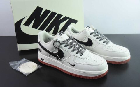 耐克Nike Air Force 1'07 Low NIKE联名米白黑生胶空军一号低帮休闲运动板鞋纯原版本 货号：CS5288-021