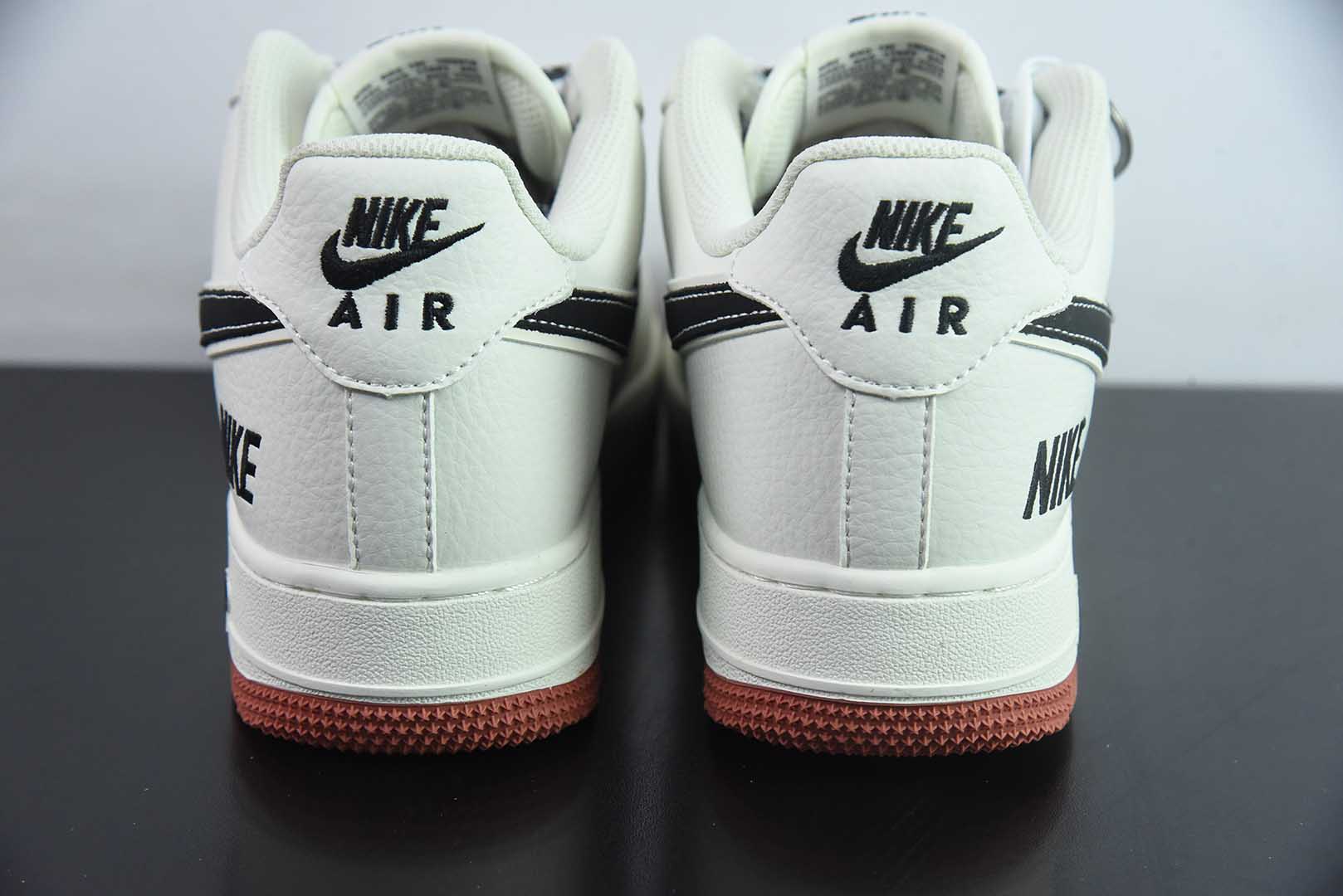 耐克Nike Air Force 1'07 Low NIKE联名米白黑生胶空军一号低帮休闲运动板鞋纯原版本 货号：CS5288-021