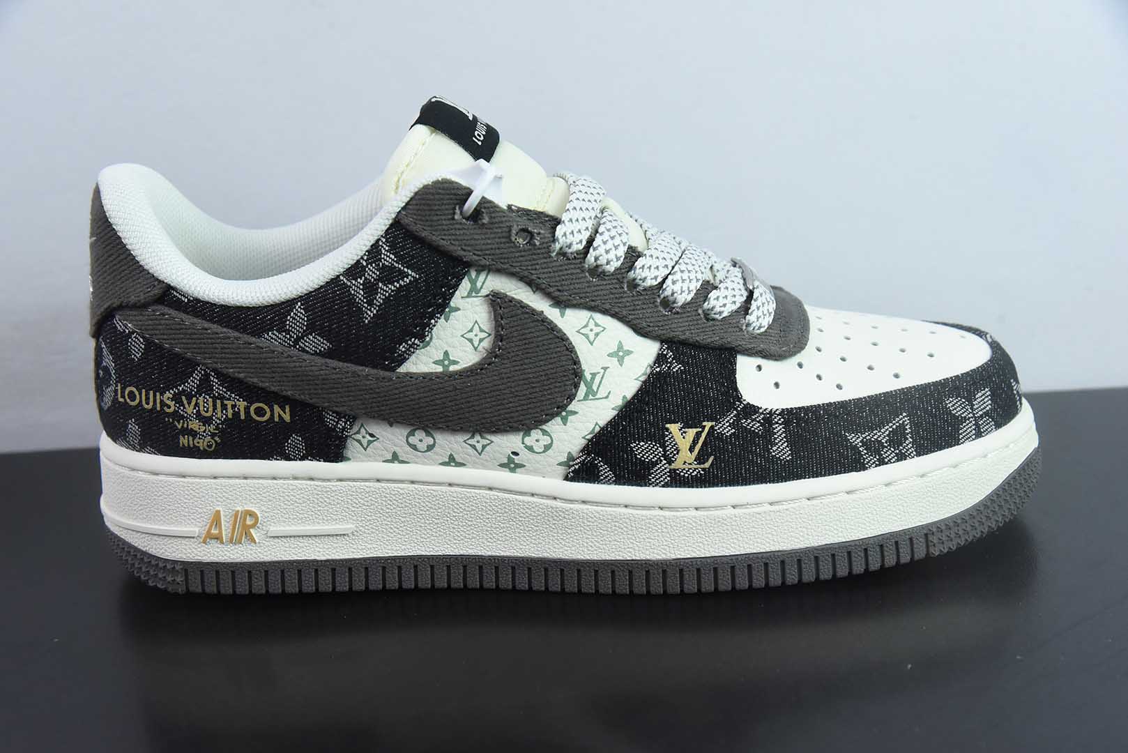 耐克Nike Air Force 1 '07 Low “LV联名黑金”空军一号低帮休闲板鞋纯原版本 货号：JJ2508-703