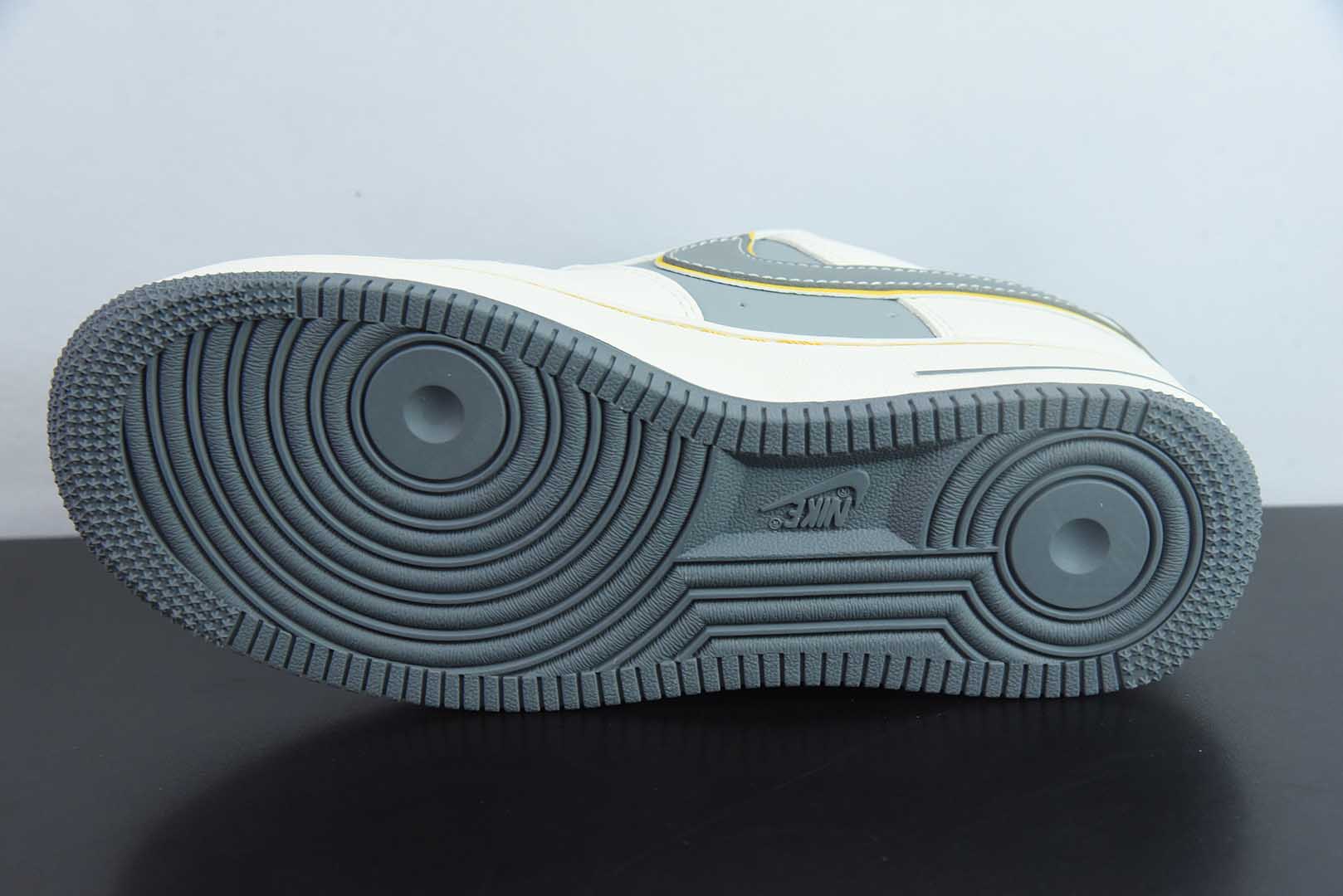 耐克Nike Air Force 1 AF1白灰黄小米SU7印花定制版空军一号低帮休闲板鞋纯原版本 货号：XX3168-201