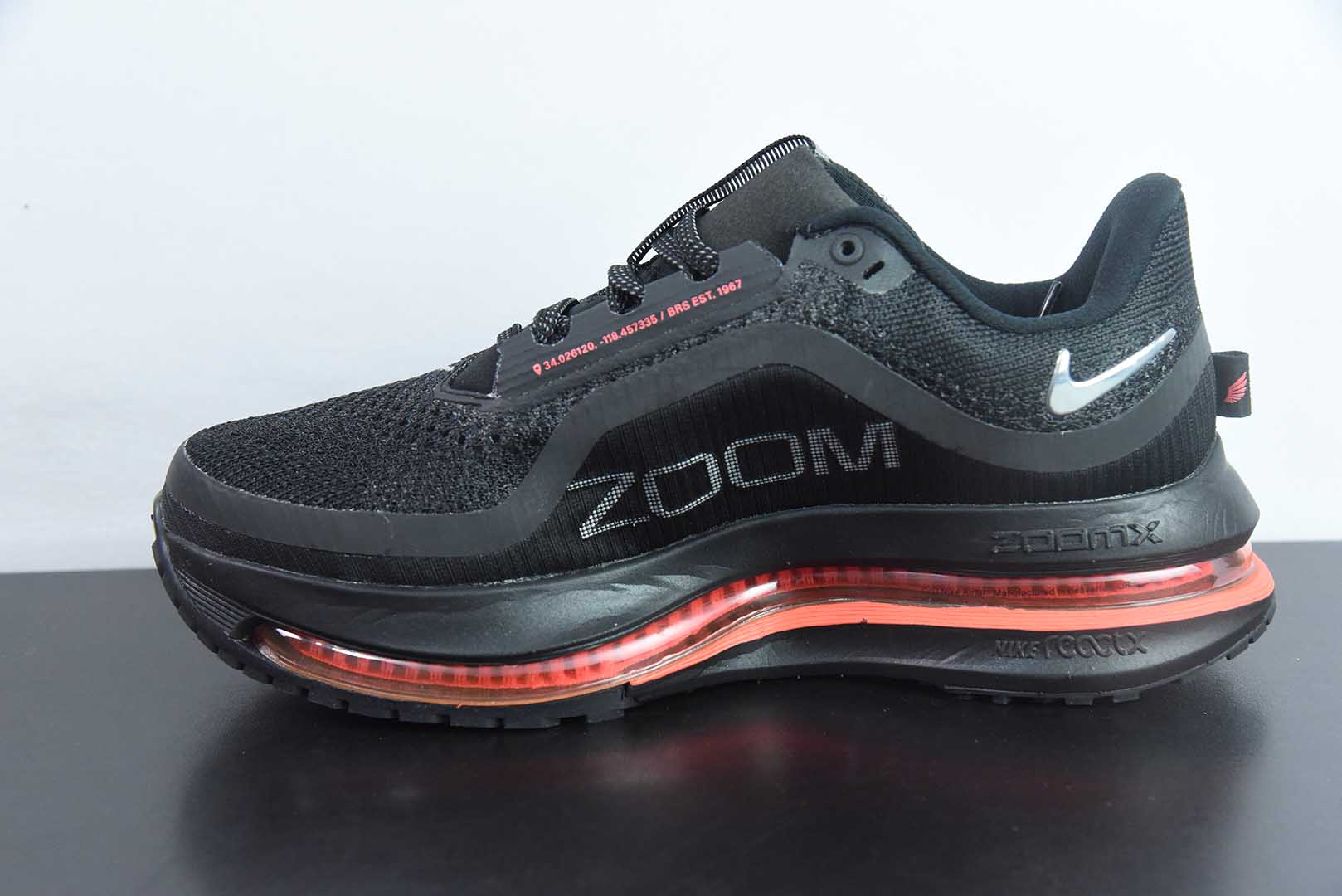 耐克Nike Air Zoom Pegasus Premium耐克黑灰橙网面全掌气垫缓震跑鞋纯原版本 货号：HQ2593 - 003