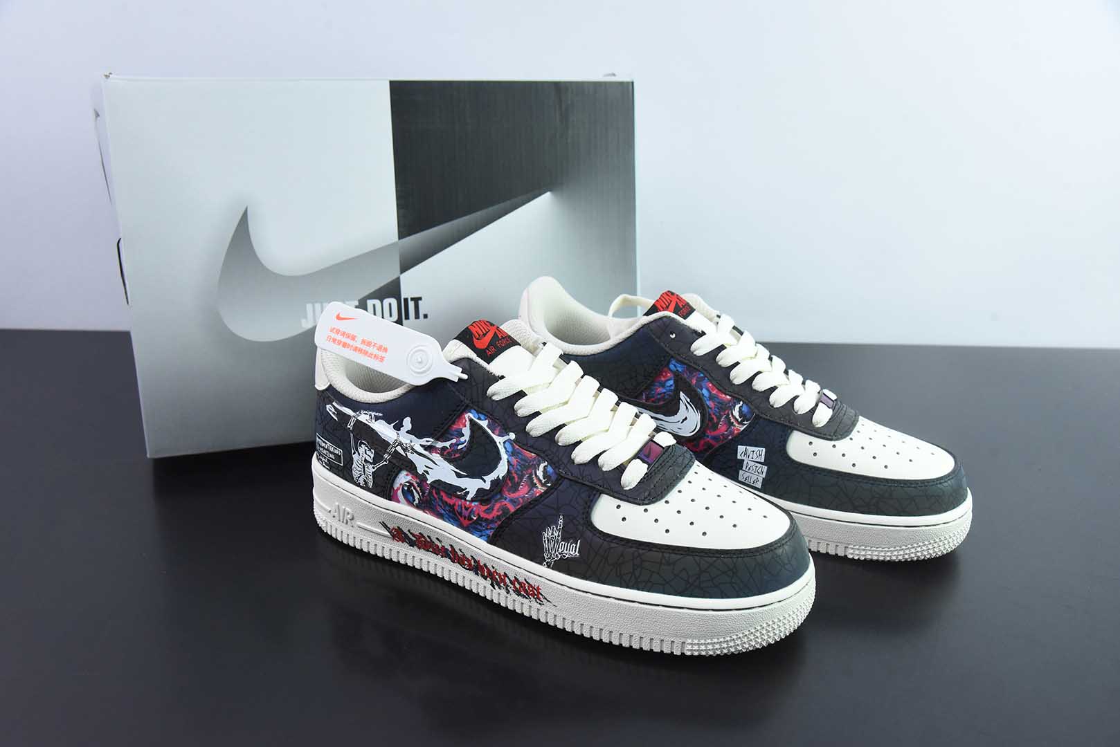耐克Nike Air Force 1'07 Low Happy To End 快乐至死空军一号低帮休闲板鞋纯原版本 货号：DY2032 - 320