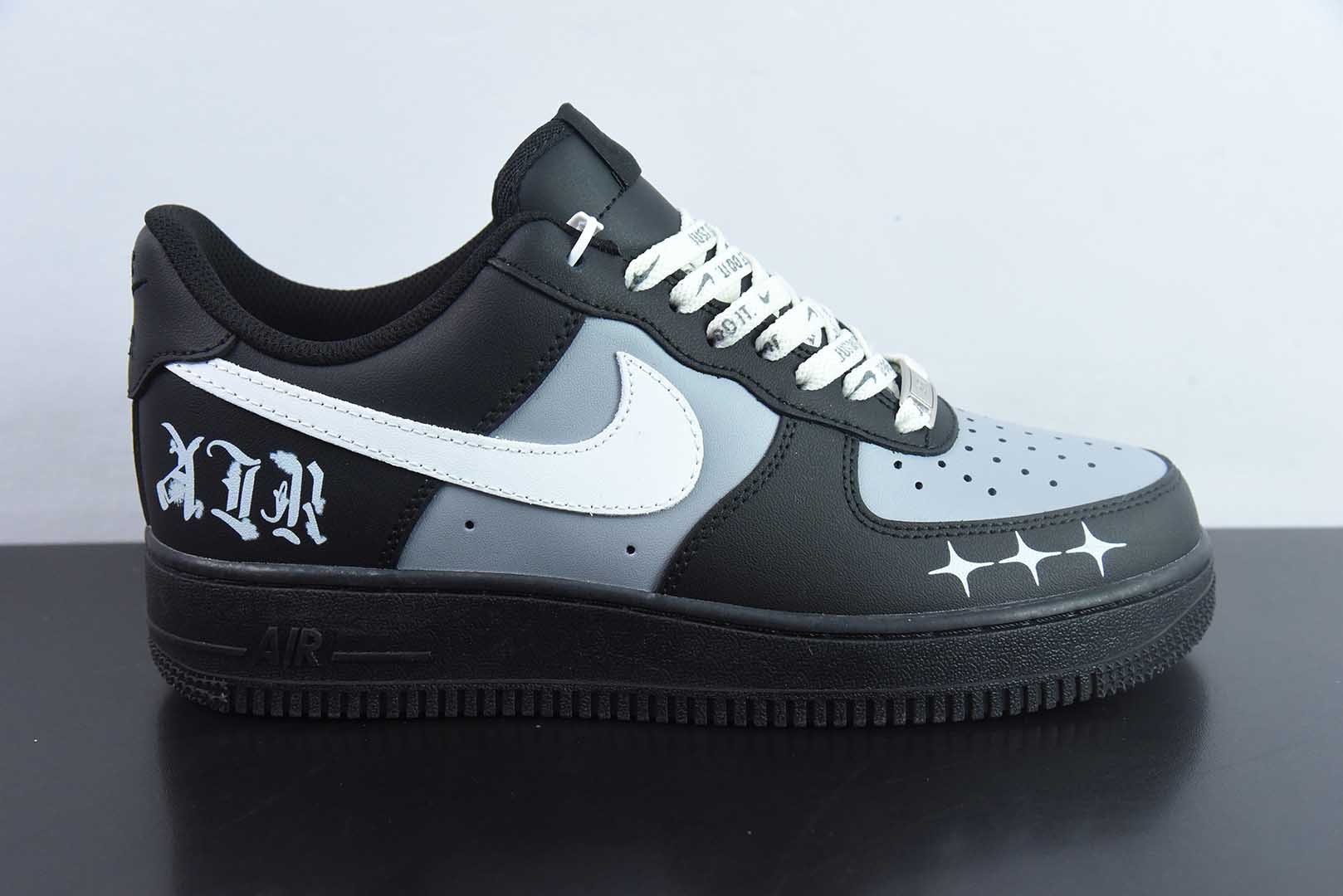 耐克Nike Air Force 1'07 Low 黑银克特空军一号低帮休闲板鞋纯原版本 货号：ZH0316 - 085