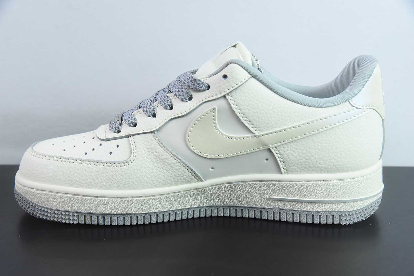 耐克Nike Air Force 1 '07 Low “Supreme联名灰底红标”空军一号低帮休闲板鞋纯原版本 货号：XX3168-195