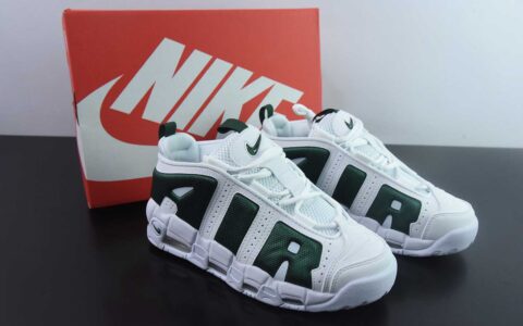 耐克Nike Air More Uptempo Low 大AIR网面初代皮蓬白绿复古篮球鞋纯原版本 货号：FZ3055-102