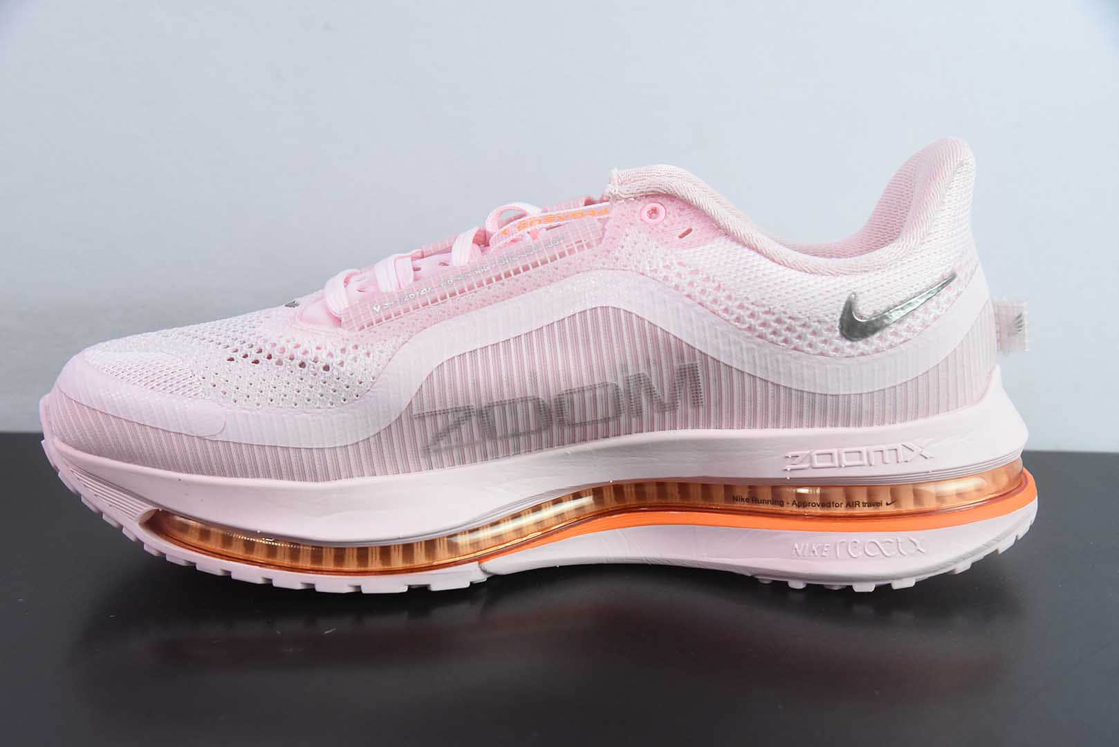 耐克Nike Air Zoom Pegasus Premium超级飞马粉橘灰勾网面全掌气垫跑鞋纯原版本 货号：HQ2592-601