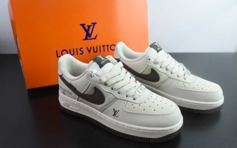 耐克Nike Air Force 1'07 Low LV联名网面拼接米棕空军一号低帮休闲板鞋纯原版本 货号：QW5836-004