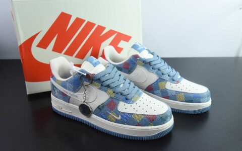耐克Nike Air Force 1 '07 Low “LV联名彩色牛仔”空军一号低帮休闲板鞋纯原版本 货号：XL1979-101