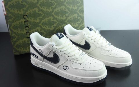 耐克Nike Air Force 1'07 Low 古驰联名鬼脸米蓝空军一号低帮休闲板鞋纯原版本 货号：QW5836-006