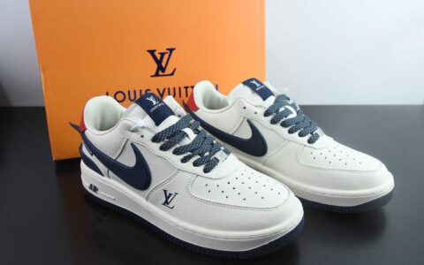 耐克Nike Air Force 1'07 Low LV联名深蓝大勾空军一号低帮休闲板鞋纯原版本 货号：XS3464-575