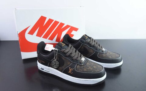 耐克Nike Air Force 1 '07 Low “LV联名经典黑棕”空军一号低帮休息板鞋纯原版本 货号：CZ3986-002