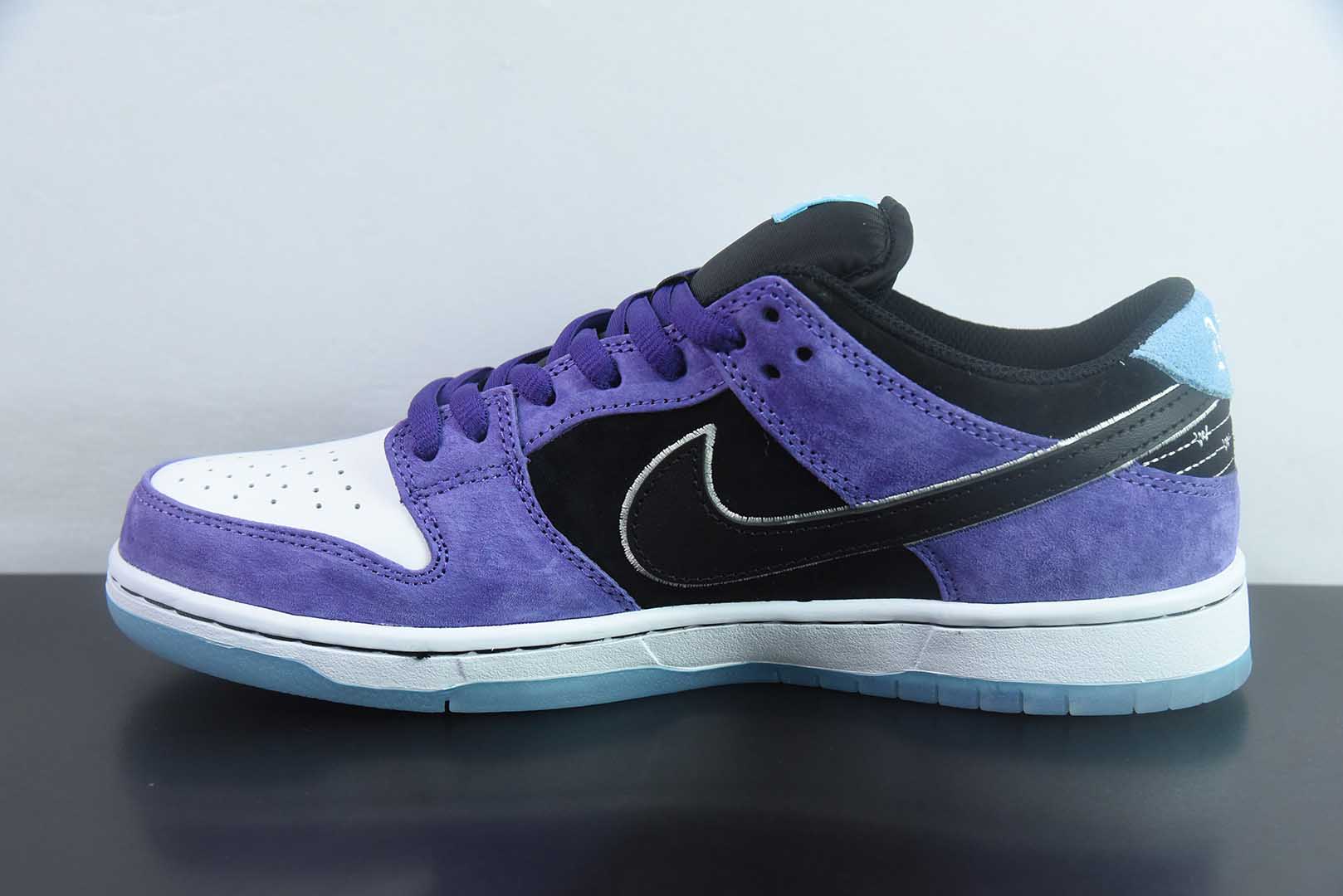 耐克Nike Dunk SB DUNK紫黑白SB低帮休闲滑板鞋纯原版本 货号：HJ0513-500