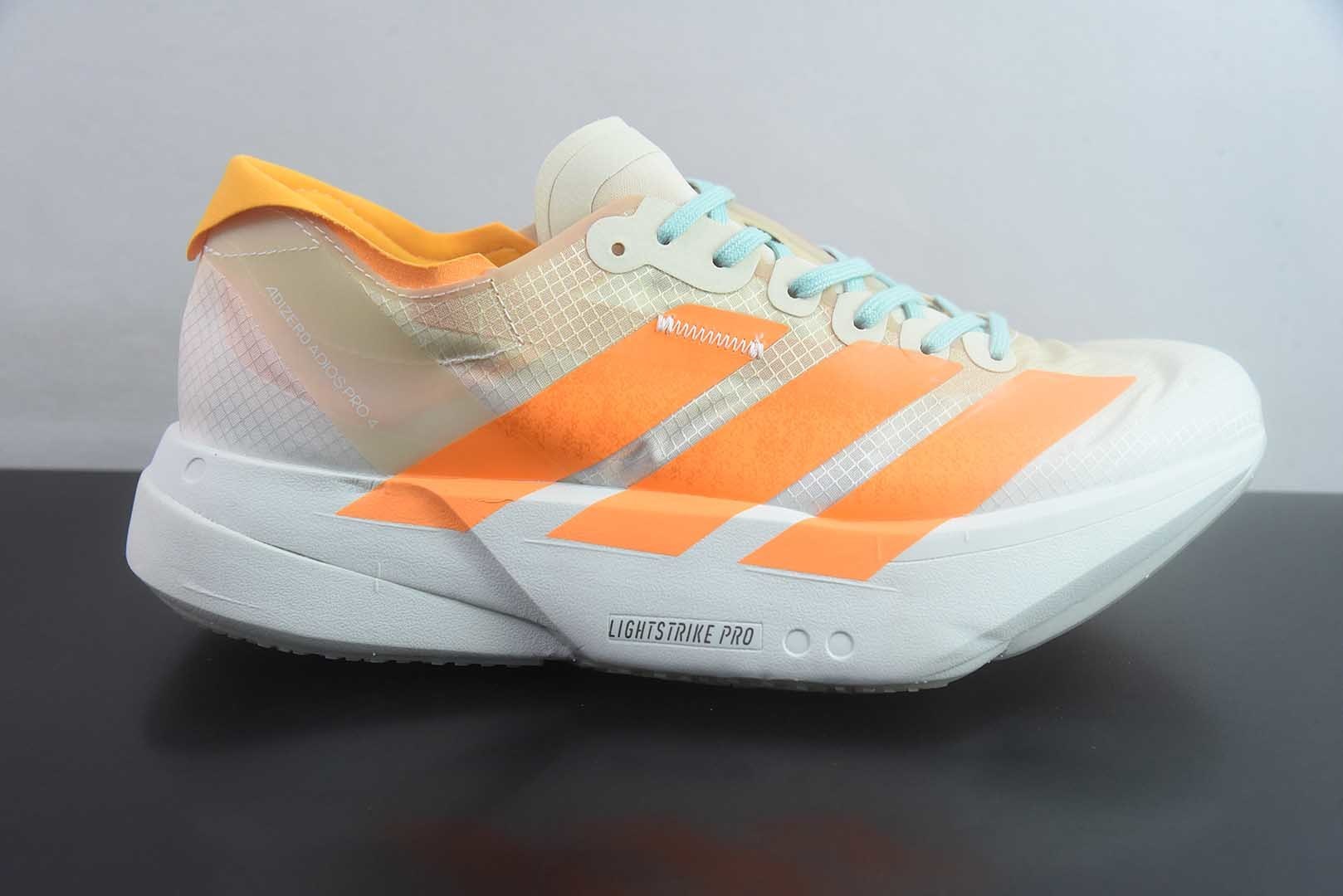 阿迪达斯 adidas Adizero Adios Pro 4 白橙 纯原版本 货号:JR1241 实拍细节图