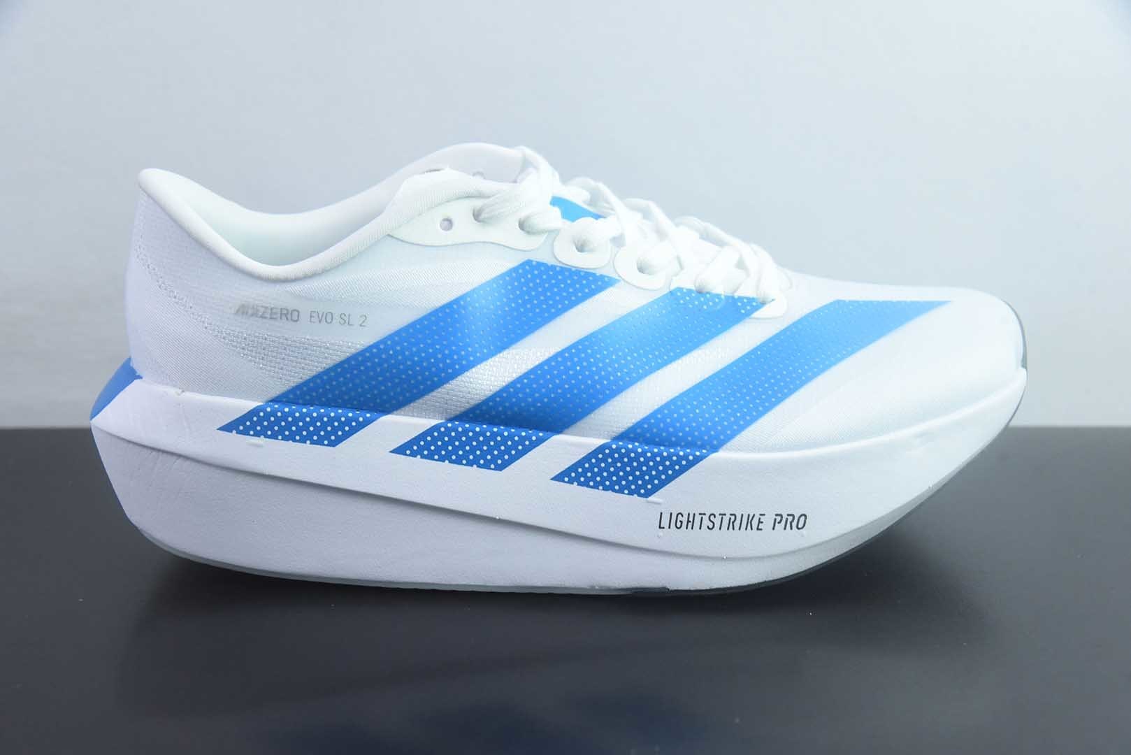 阿迪达斯 Adidas Adizero Evo 2 SL 货号：HS4282 50阿迪超轻透气缓震跑鞋 纯原版本 实拍细节图