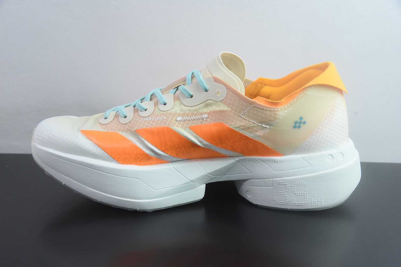 阿迪达斯 adidas Adizero Adios Pro 4 白橙 纯原版本 货号:JR1241 实拍细节图