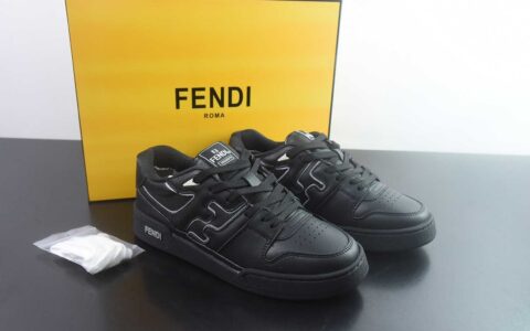 FENDI芬迪 Match 皮革 浮雕系带 低帮时尚板鞋 FENDI Matc 纯原版本 货号：7E1493AHH2 F1FHS 主图