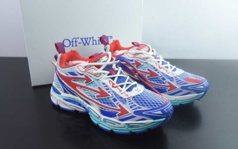 OFF-WHITE OW运动鞋 春夏走秀款球鞋 所有配件均通过定做出产正品裁片 原版比例大箭头定制网眼布双拼牛皮进口机 纯原版本