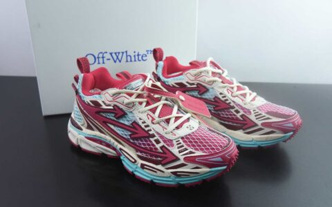 OFF-WHITE OW运动鞋 春夏走秀款球鞋 所有配件均通过定做出产正品裁片 原版比例大箭头定制网眼布双拼牛皮进口机 纯原版本