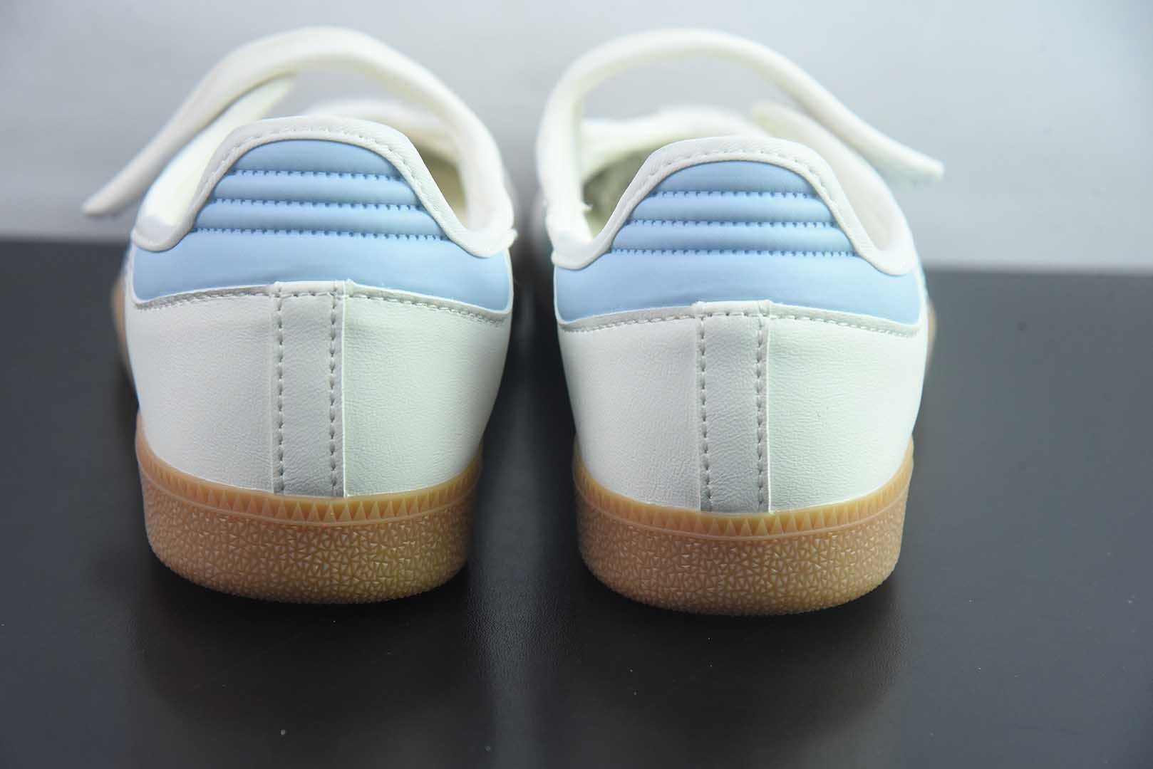 阿迪达斯 adidas originals Samba Jane 舒适柔软 玛丽珍鞋 女款 白蓝 纯原版本 货号:JR7339 实拍细节图