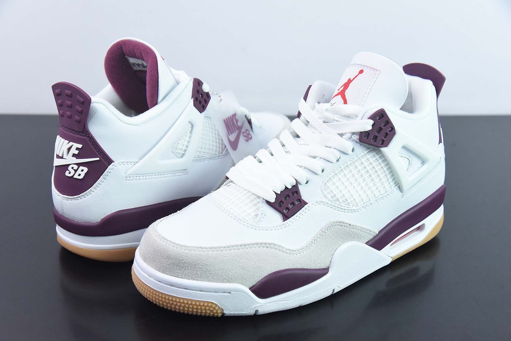 耐克 Nike SB x Air Jordan 4 AJ4 Pine Green SB 联 纯原版本 货号:DR5415-500 实拍细节图