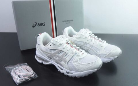 纯原 THOM BROWNE 汤姆·布朗 × Asics 亚瑟士 GEL-Kayano 14 联名款低帮运动休闲跑步鞋 1203B291-100 头部一线大厂出品 真正原版开发 高端零售专供品质 区别市面先行通货版本注意⚠️售后需配件完整 主图