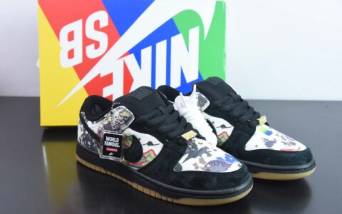 耐克 Nike SB Zoom Dunk Low 涂鸦 黑色低帮休闲板鞋 纯原版本 货号：FD8778-001 主图