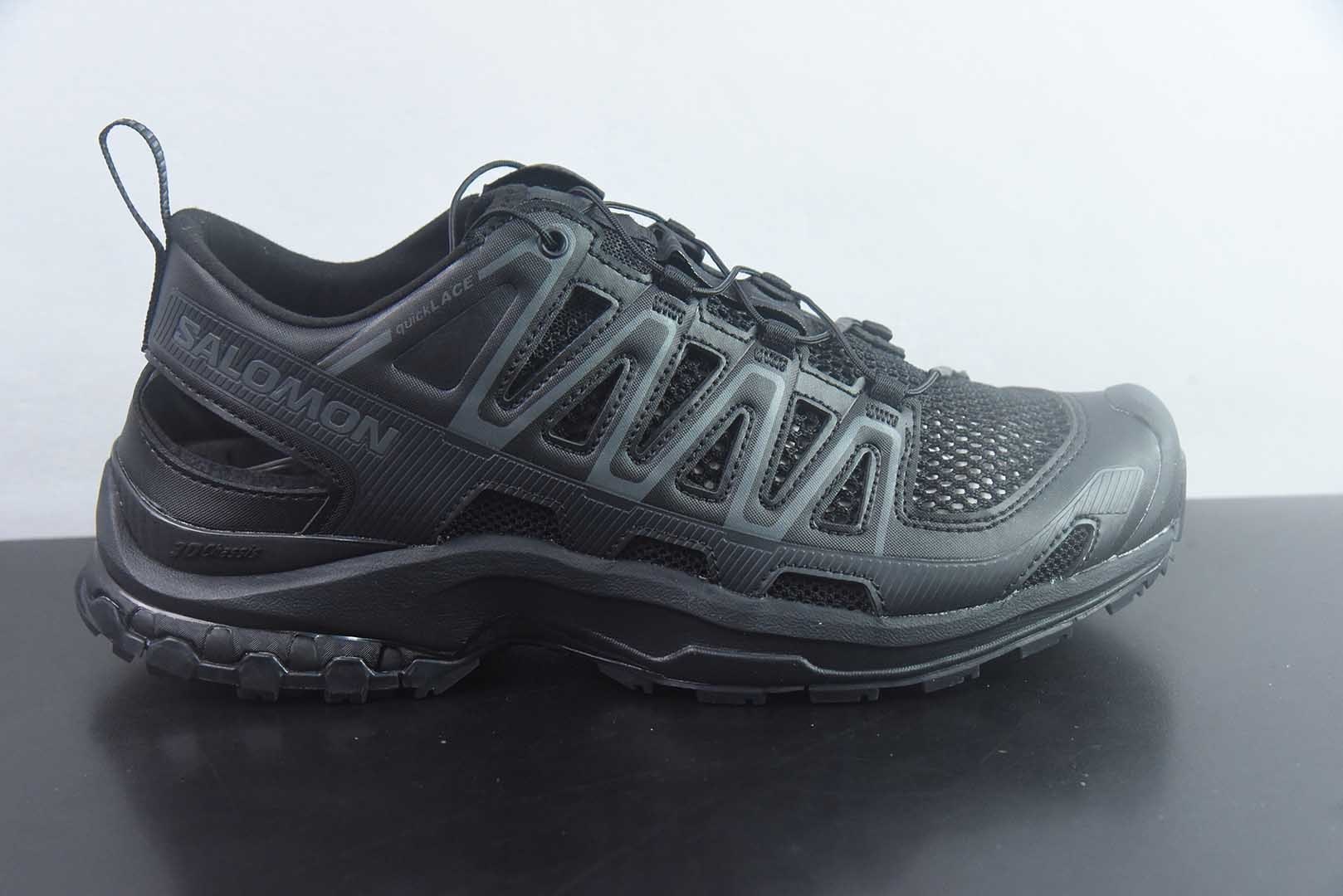 萨洛蒙 SALOMON XA PRO 3D AMPHIB 舒适柔软半 黑色拖鞋 外穿 水陆两栖涉水户外透气 机能潮流镂空 防滑防臭抓地支撑减震轻便 溯溪鞋 纯原版本 货号:477400 实拍细节图
