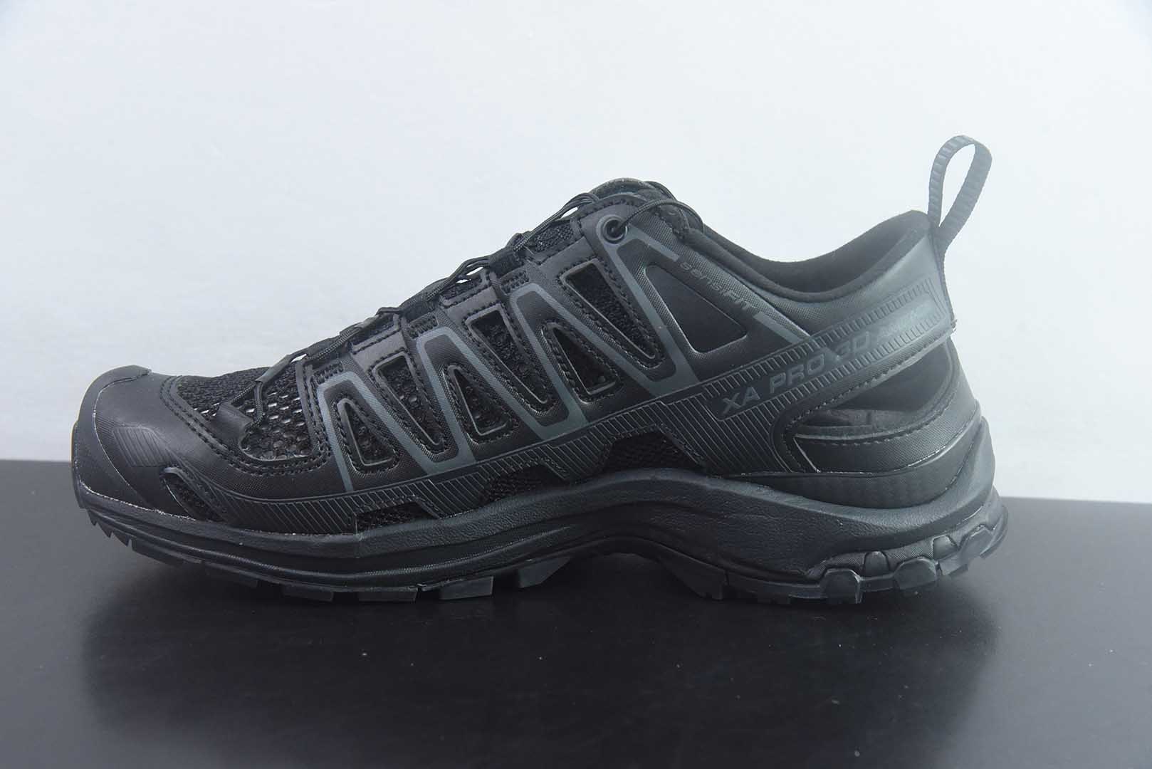 萨洛蒙 SALOMON XA PRO 3D AMPHIB 舒适柔软半 黑色拖鞋 外穿 水陆两栖涉水户外透气 机能潮流镂空 防滑防臭抓地支撑减震轻便 溯溪鞋 纯原版本 货号:477400 实拍细节图